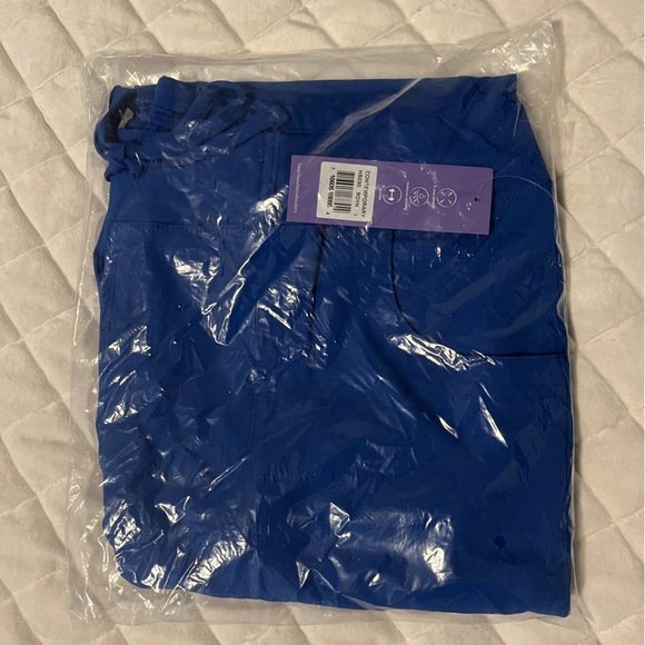 NWT Large Royal HeartSoul Break on Through Drawstring Jogger Scrub Pants - Picture 3 of 3